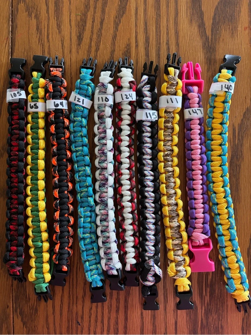 Colorful Paracord Bracelet - Assorted Colors $5 plus shipping